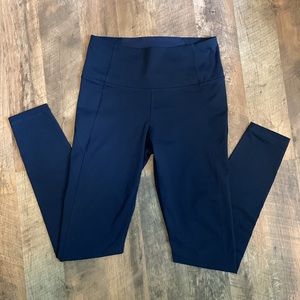 Under Armour Reflect Navy High Waisted Compression Athletic Leggings. Size S.